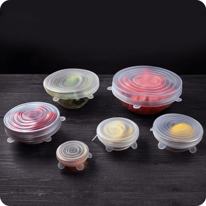 Set de 6 Tapas Elásticas de Silicona | Tapa Max®
