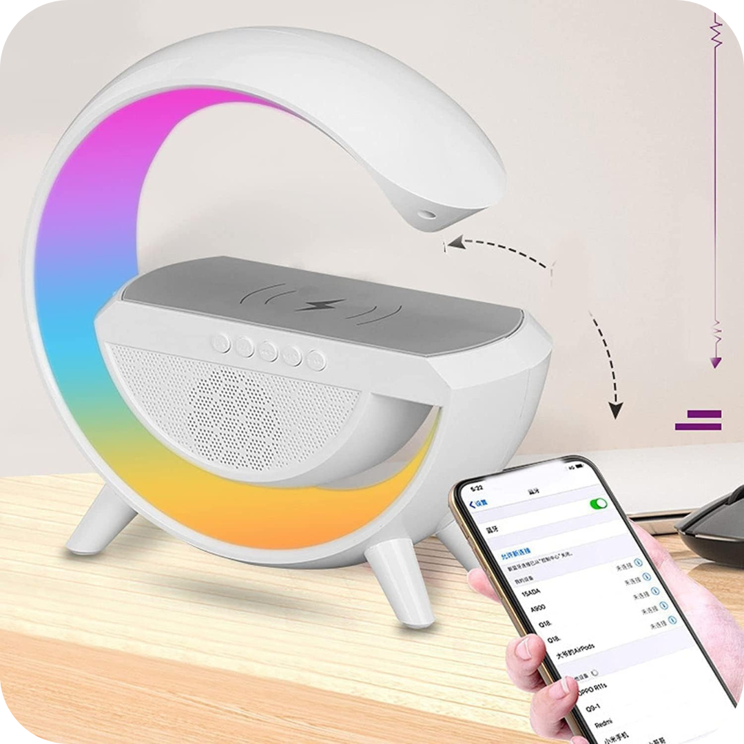Parlante con Carga Inalámbrica y Luces RGB | SoundGlow®