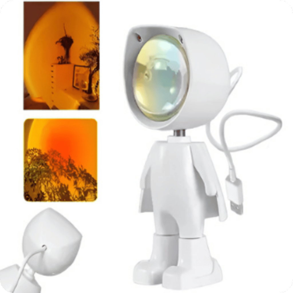 Lámpara con Iluminación de Atardecer | Astronaut Sunset Lamp®