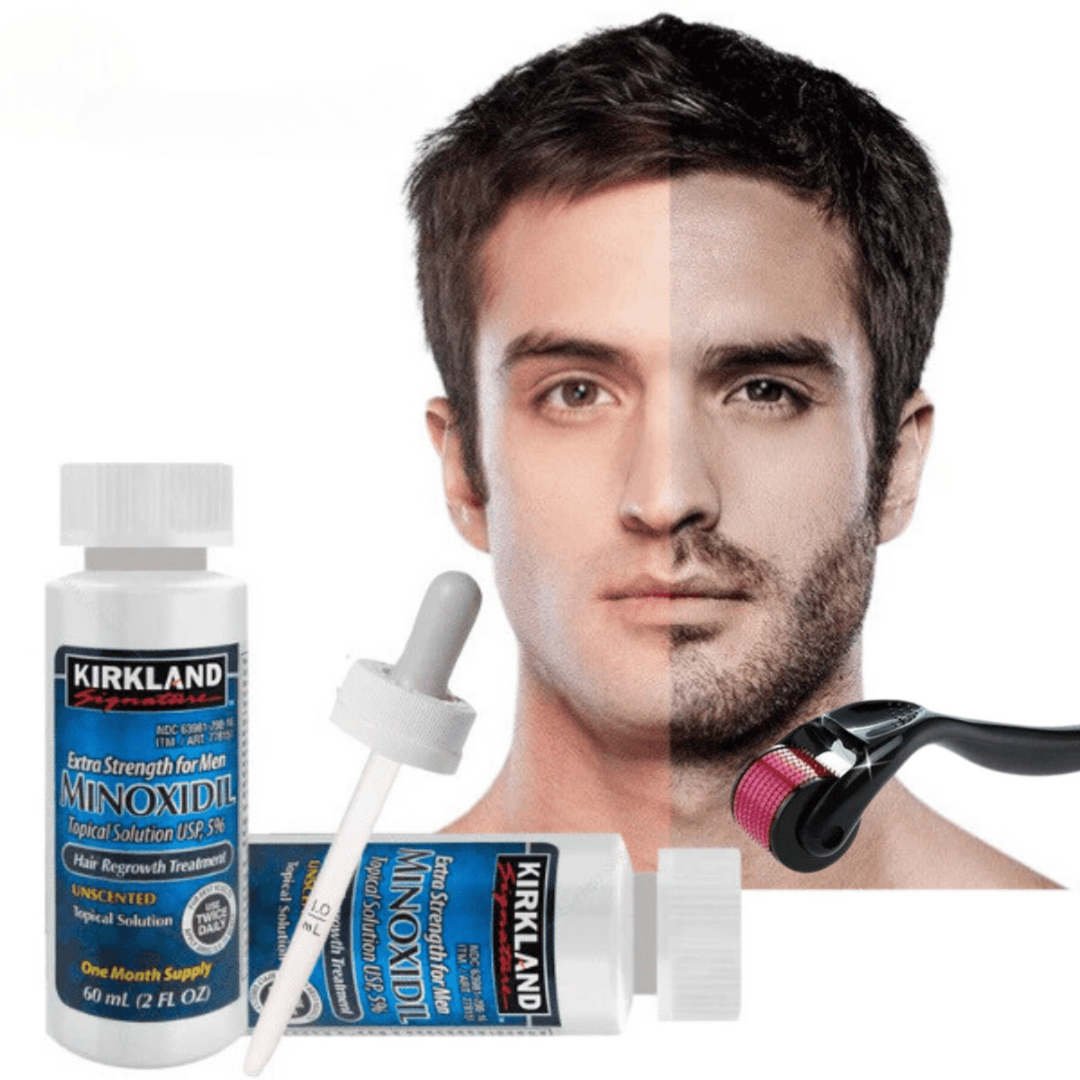 Tratamiento para Barba y Cabello + Derma Roller de Regalo | MinoxiMen®