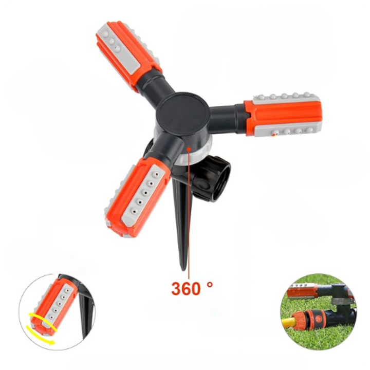 Aspersor de Jardín Giratorio 360° | HydroSpin®