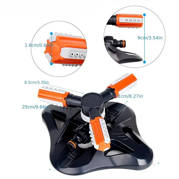 Aspersor de Jardín Giratorio 360° con Soporte | AquaTwist®