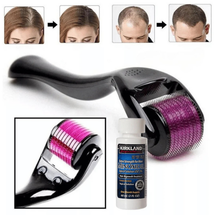 Tratamiento para Barba y Cabello + Derma Roller de Regalo | MinoxiMen®