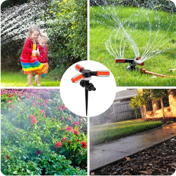 Aspersor de Jardín Giratorio 360° | HydroSpin®